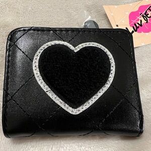 Betsey Johnson Snap Wallet - Pretty Fluffy Heart NWT